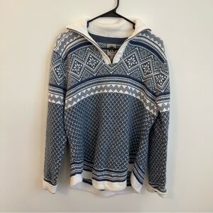 Artesania 1/4 Zip Alpaca Blend Sweater L Peru Made Cottagecore Outdoors Nordic